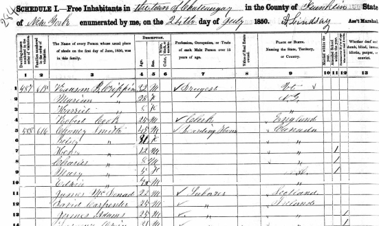 James Adams 1851 Census?